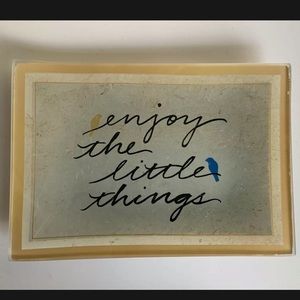 NEW Chloe + Isabel Decorative Glass Tray Enjoy The Little Things